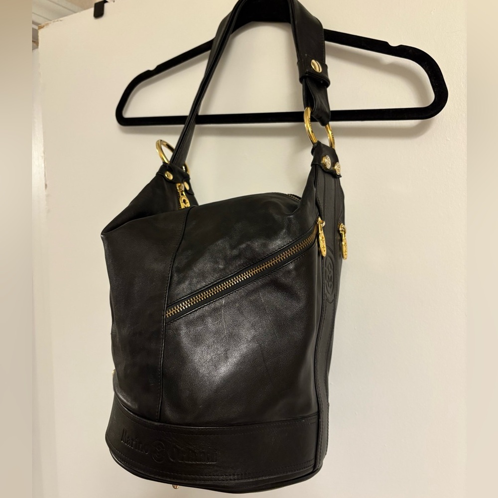 Marino Orlandi Leather Sling Bucket Bag - Picture 6 of 9